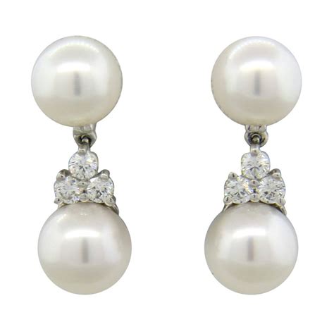 pearl drop earrings tiffany|More.